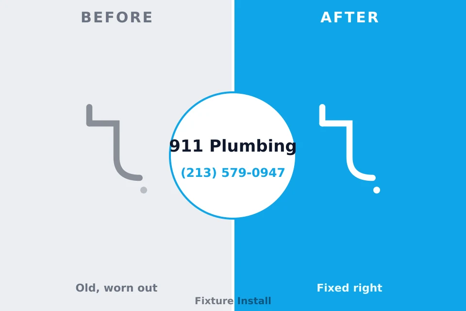 Before and after: plumbing repair Rushford, MN